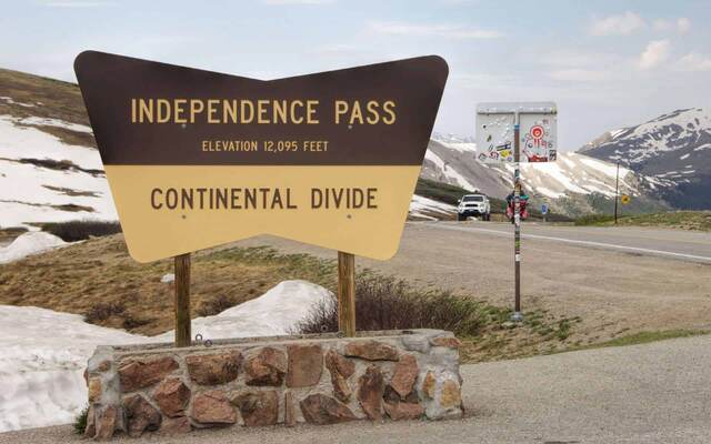 At the top of Independence Pass
