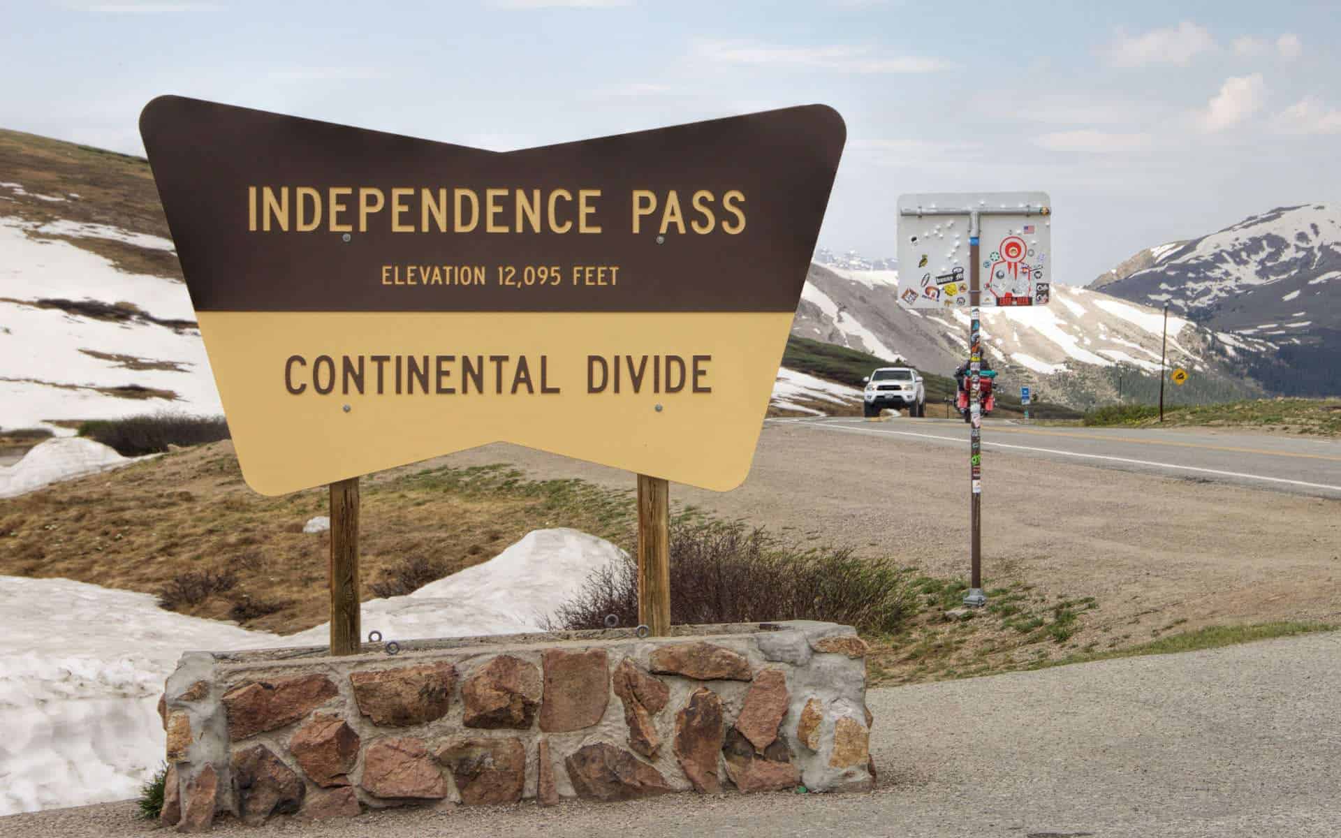 At the top of Independence Pass