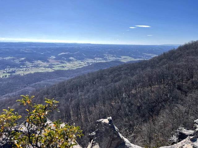 Amazing view looking down on Wilderness Road from White Rocks - Cumberland Gap
